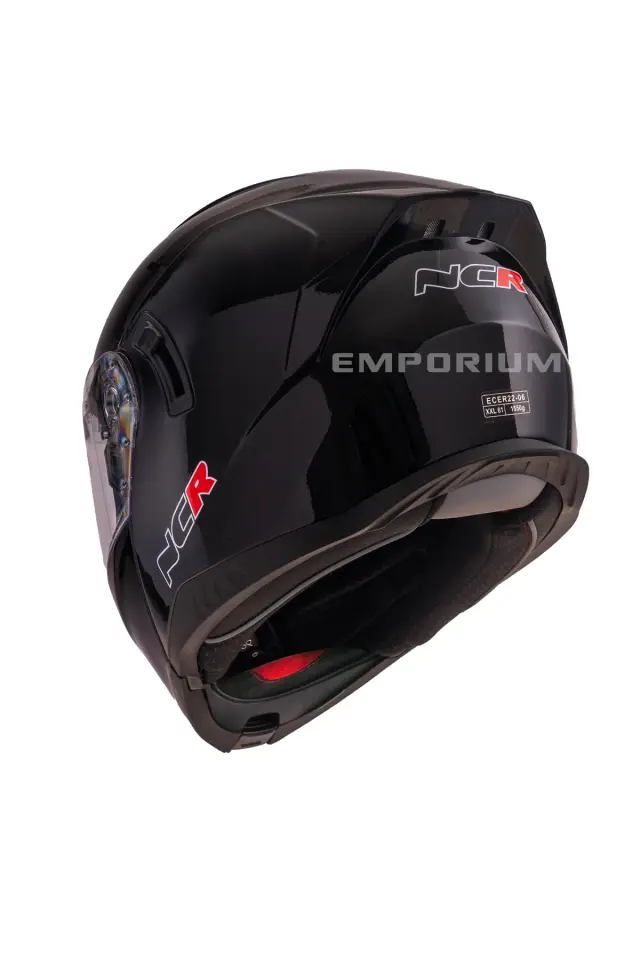 Vega Çene Açılır Güneş Vizörlü Kask  (ECE-06) Parlak Siyah