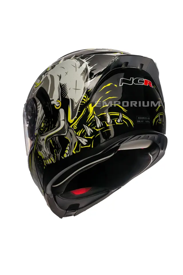 Vega Çene Açılır Güneş Vizörlü Kask  (ECE-06) Uzaylı Sarı