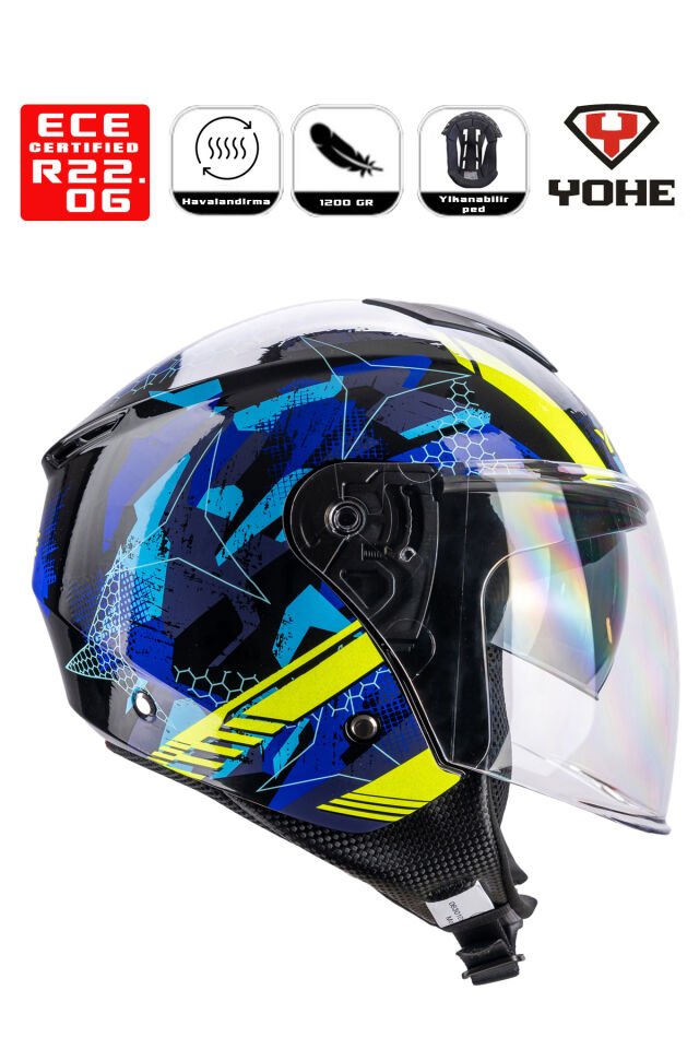 Yohe Jet  Motor Kaskı (Ece-22.06)