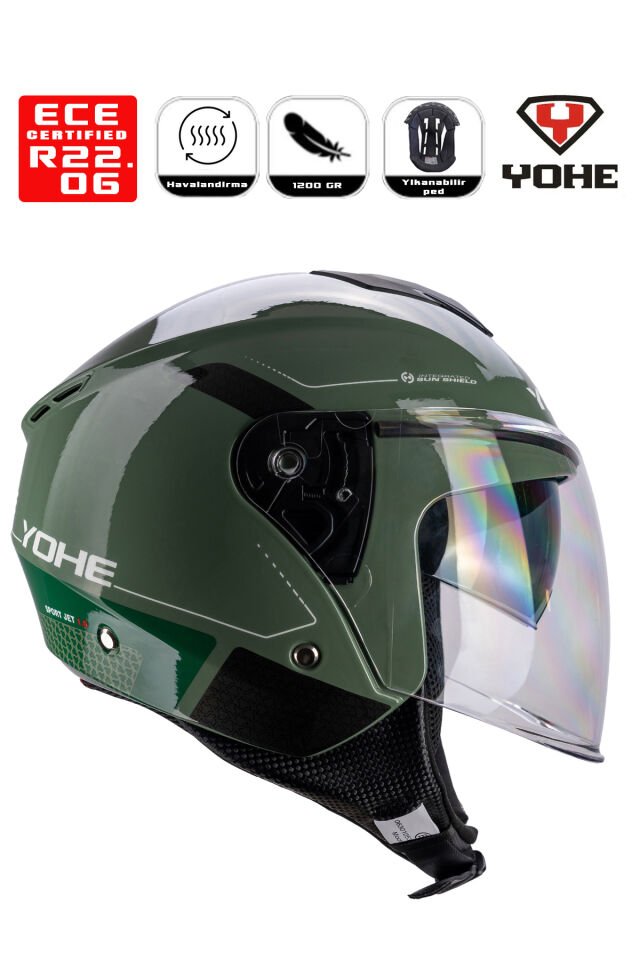Yohe Jet Motor Kaskı (Ece-22.06)
