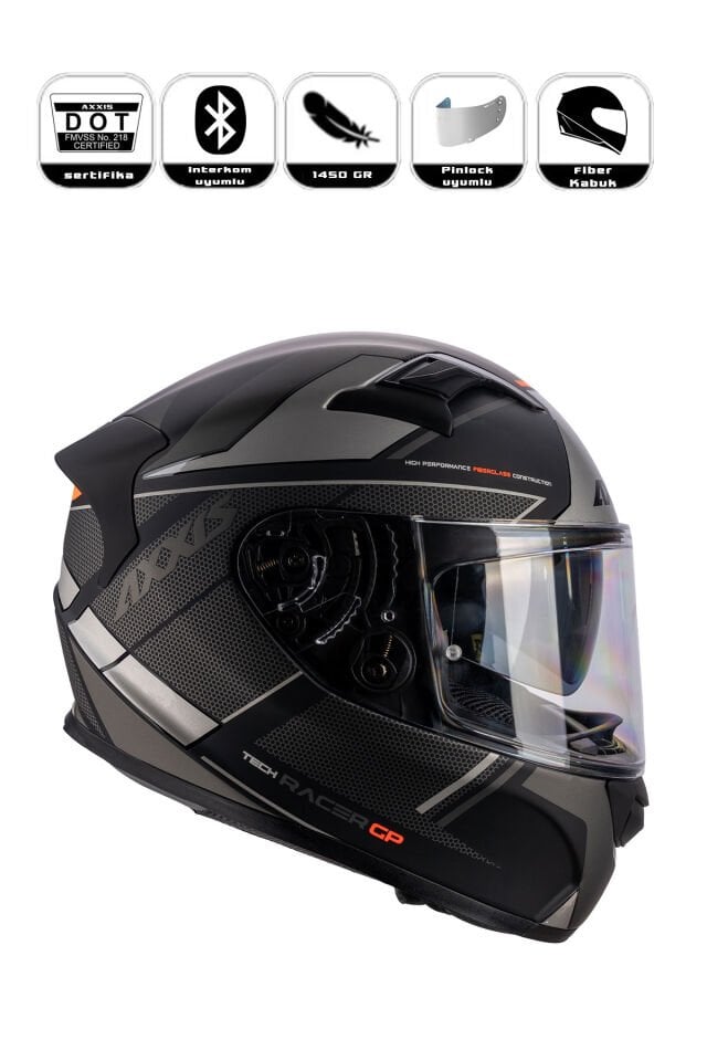 Axxis Gp Racer Sv Fiber Kapalı Kask