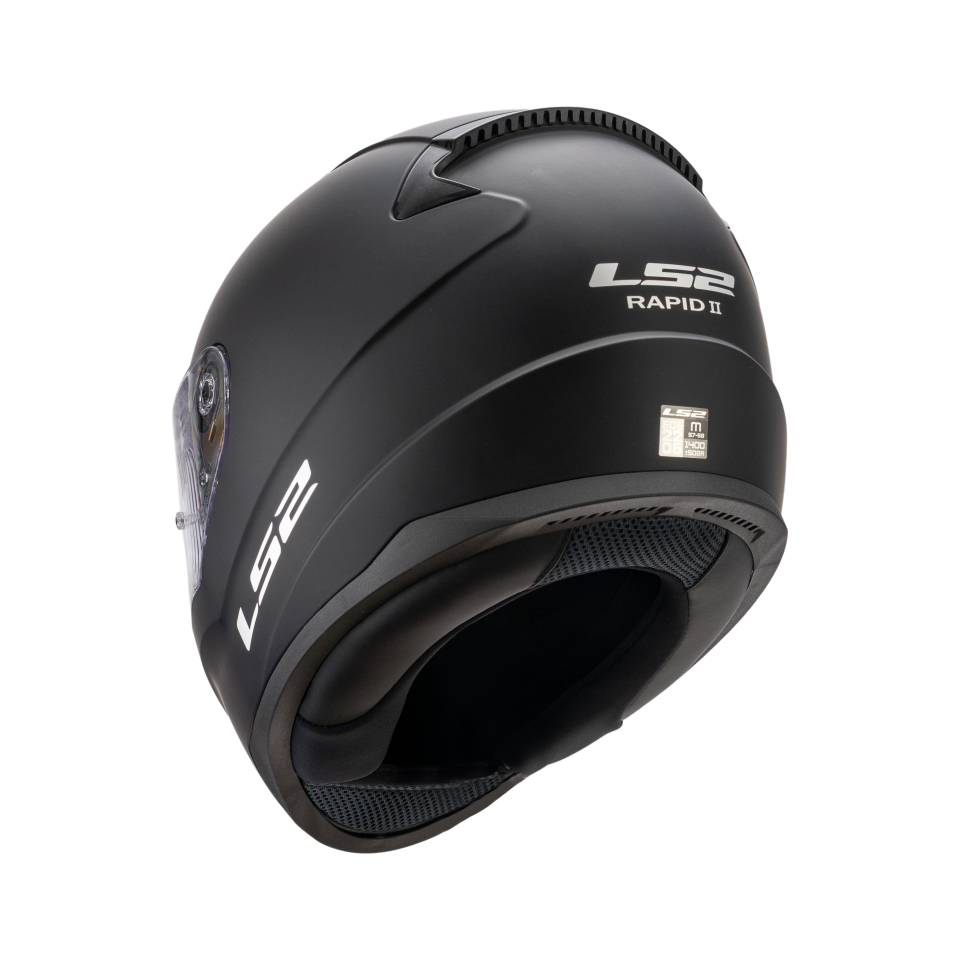 LS2 Rapid II Motor Kaskı Yeni Seri Mat Siyah (ECE 22.06 )
