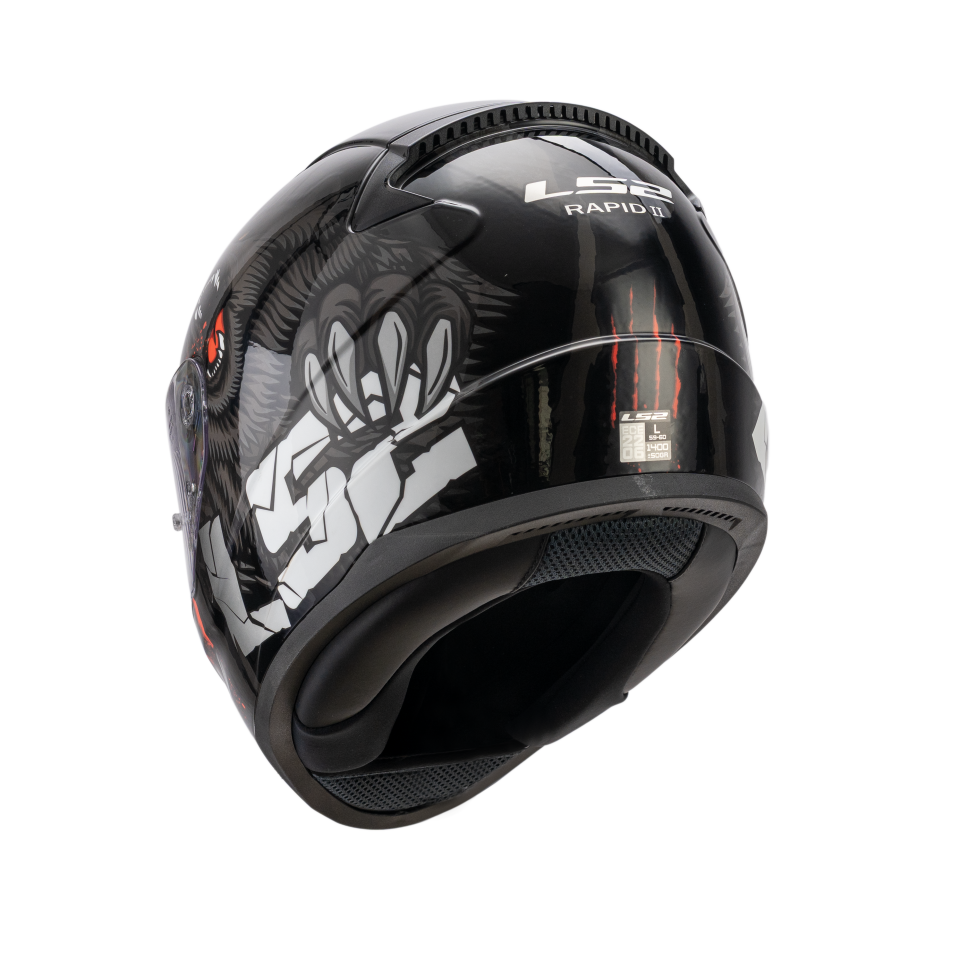 LS2 Rapid II Motor Kaskı Yeni Seri Claw Black (ECE 22.06)