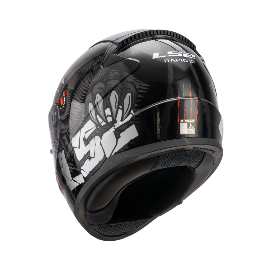 LS2 Rapid 2 Motor Kaskı Yeni Seri Claw Black (ECE 22.06)