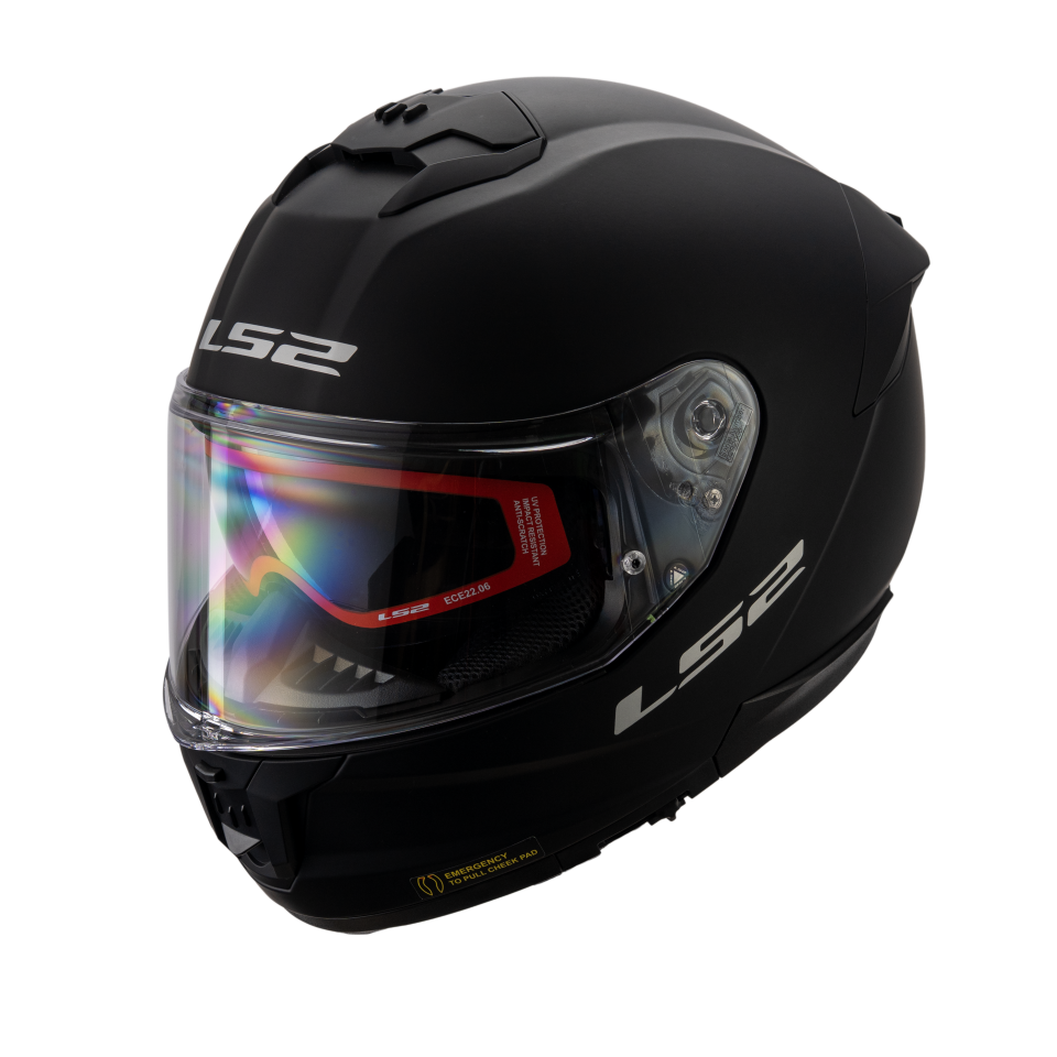 LS2  Stream II Motor Kaskı Yeni Seri Mat Siyah (ECE 22.06)