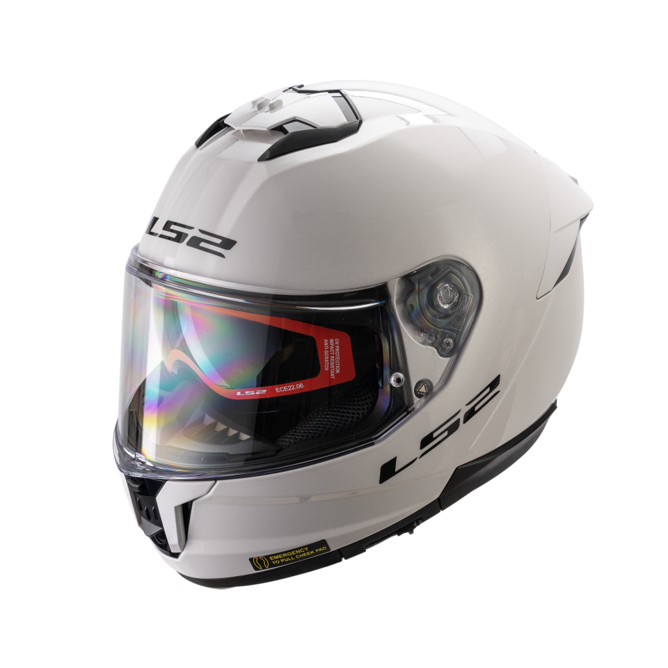 LS2  Stream II Motor Kaskı Yeni Seri Beyaz (ECE 22.06)