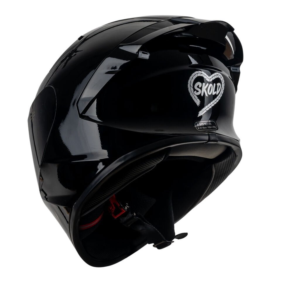 Skold Rapid Kapalı Kask (ECE-22.06) Parlak Siyah