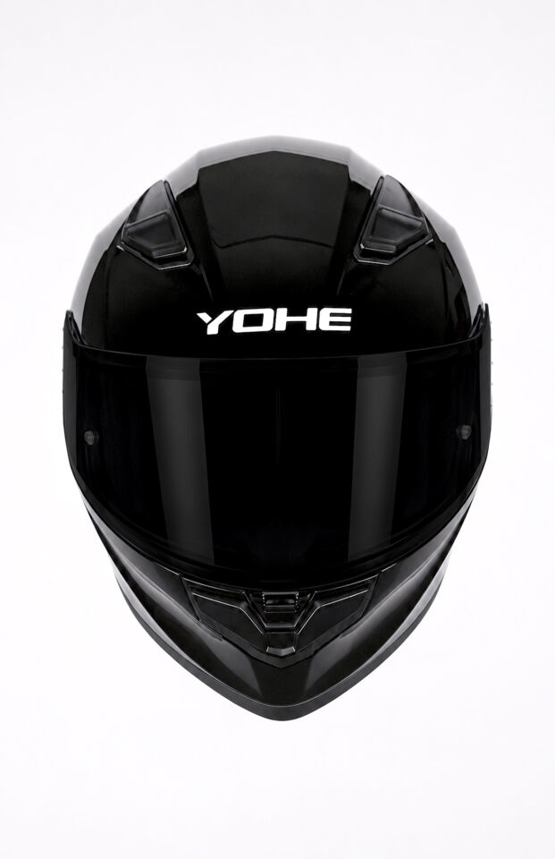 Yohe 988 Parlak Siyah Kapalı Kask