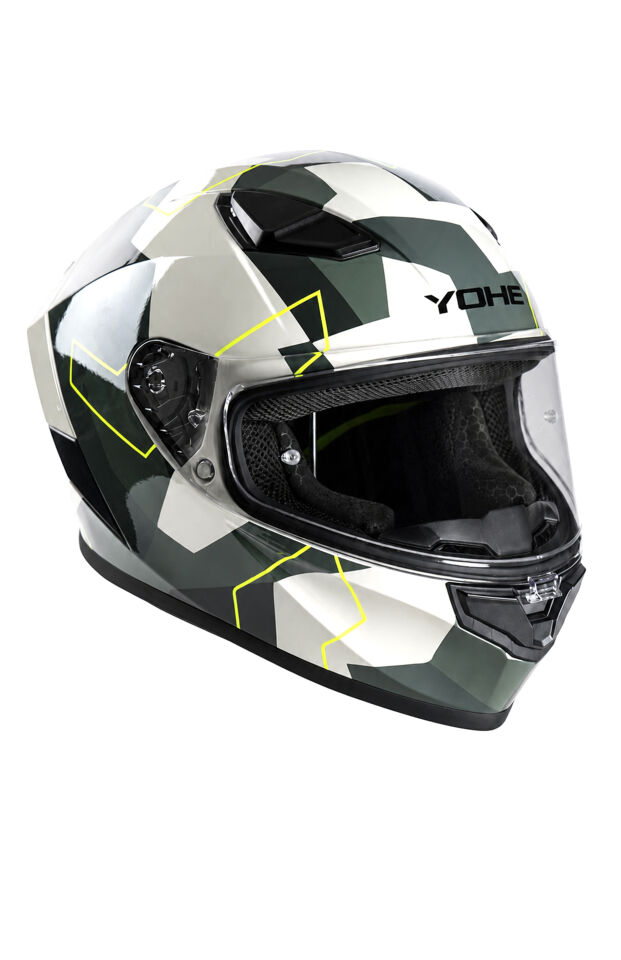 Yohe 988 Kamuflaj Desen Kapalı Kask