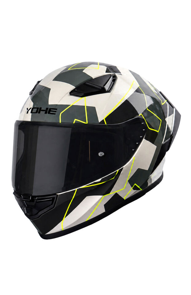 Yohe 988 Kamuflaj Desen Kapalı Kask
