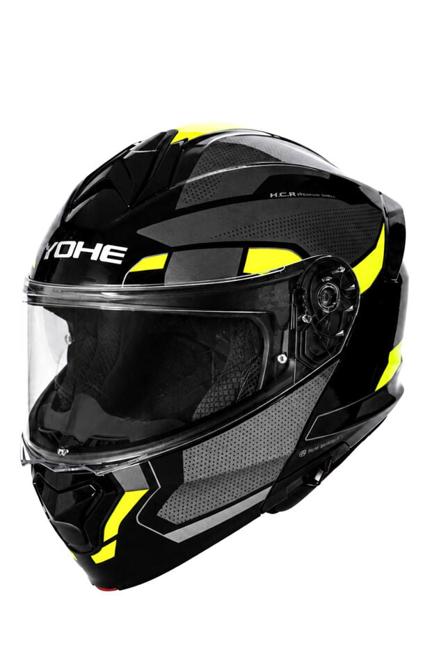 Yohe 935 Siyah Sarı Çene Açılır Kask