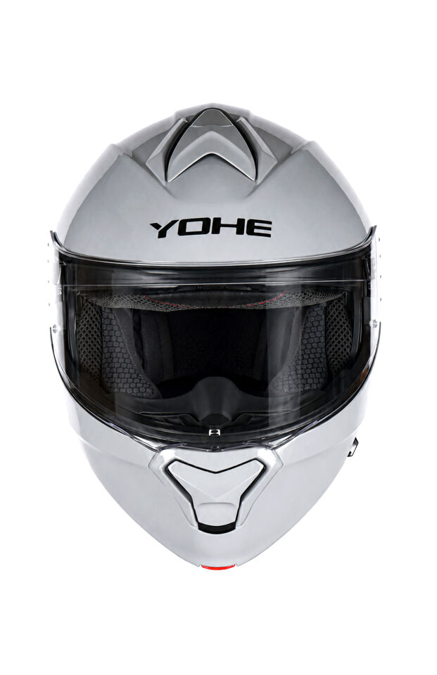 Yohe 935 Açık Gri Çene Açılır Kask
