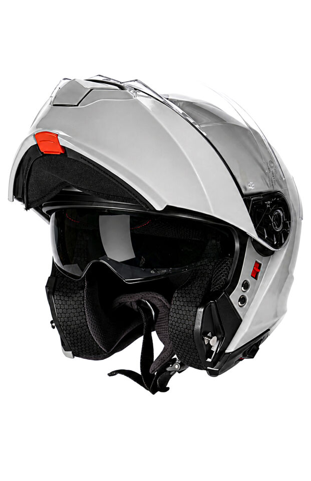 Yohe 935 Açık Gri Çene Açılır Kask