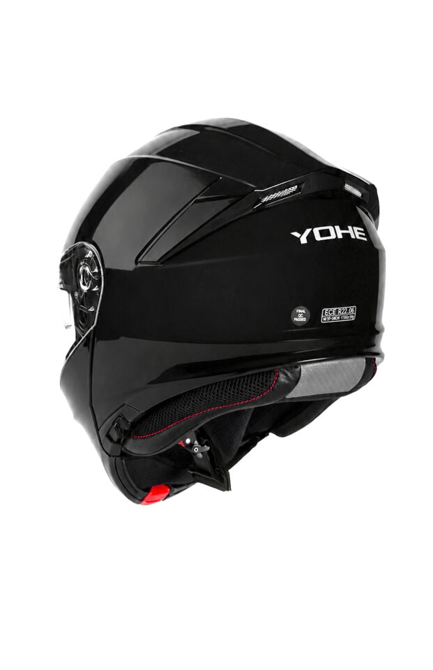 Yohe 935 Parlak Siyah Çene Açılır Kask