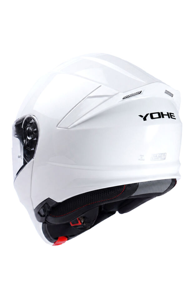 Yohe 935 Parlak Beyaz Çene Açılır Kask
