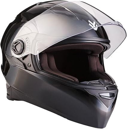 ARMOR HELMETS AF-77 Full Face Parlak Siyah Motosiklet Kaskı