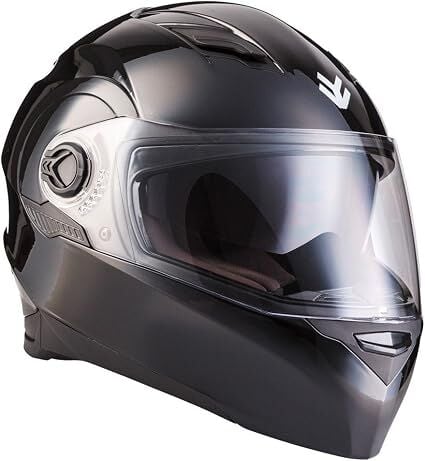 ARMOR HELMETS AF-77 Full Face Parlak Siyah Motosiklet Kaskı