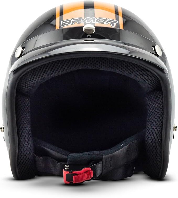 ARMOR HELMETS AV-47 Jokey Kask Siyah Turuncu