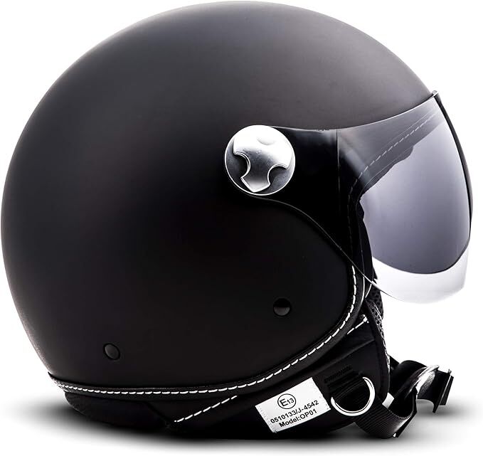 ARMOR HELMETS AV-84 Mat Siyah Çenesiz Motosiklet Kaskı