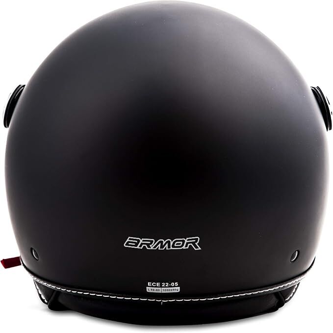 ARMOR HELMETS AV-84 Mat Siyah Çenesiz Motosiklet Kaskı