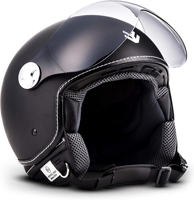 ARMOR HELMETS AV-84 Mat Siyah Çenesiz Motosiklet Kaskı
