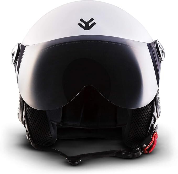 ARMOR HELMETS AV-84 Mat Beyaz Çenesiz Motosiklet Kaskı