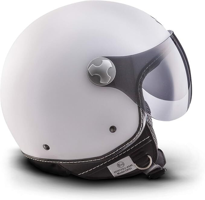 ARMOR HELMETS AV-84 Mat Beyaz Çenesiz Motosiklet Kaskı