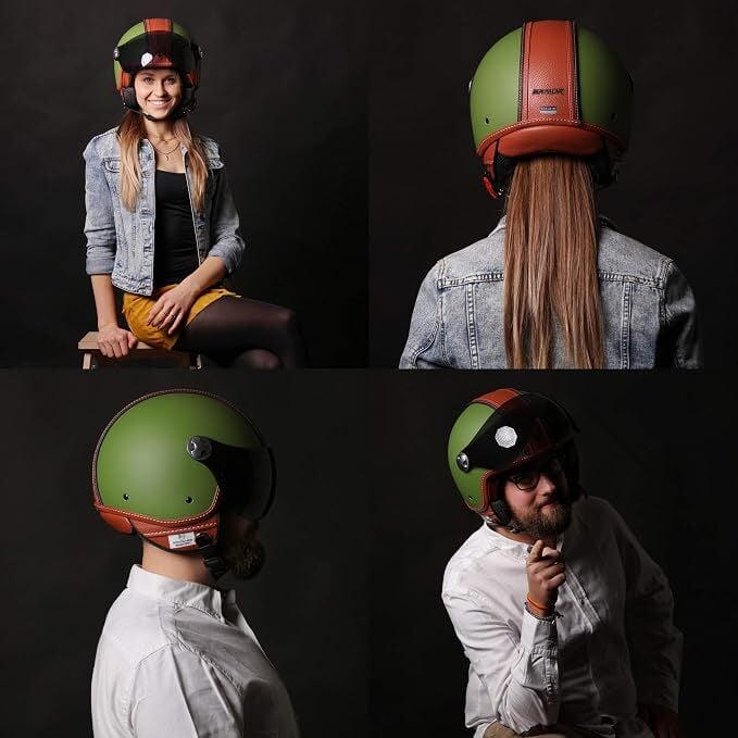 ARMOR HELMETS AV-84 Mat Beyaz Çenesiz Motosiklet Kaskı