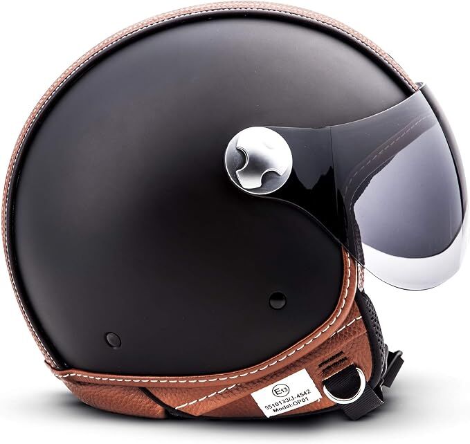 ARMOR HELMETS AV-84 Vintage Deluxe Çenesiz Motosiklet Kaskı