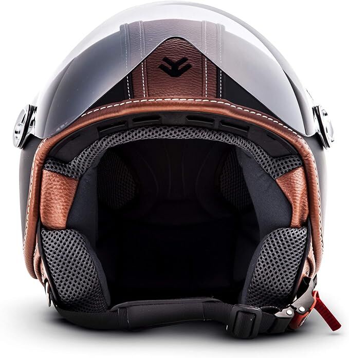 ARMOR HELMETS AV-84 Vintage Deluxe Çenesiz Motosiklet Kaskı