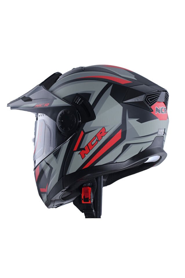 X-Cross Çene Açılır Kask (ECE-22.06) 68079297 165 Kırmızı Grafik - 2XL