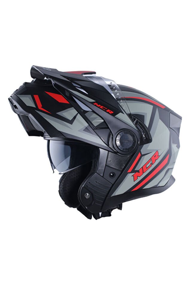 X-Cross Çene Açılır Kask (ECE-22.06) 68079297 165 Kırmızı Grafik - M