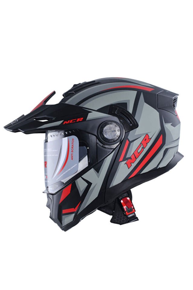 X-Cross Çene Açılır Kask (ECE-22.06) 68079297 165 Kırmızı Grafik - S