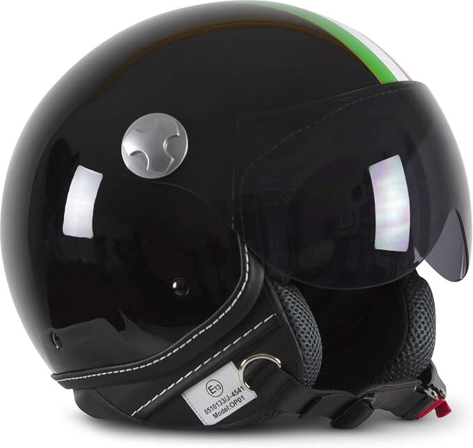 ARMOR HELMETS AV-84 İtaly Black Çenesiz Motosiklet Kaskı