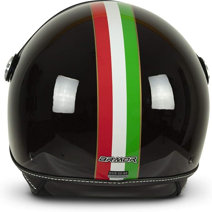 ARMOR HELMETS AV-84 İtaly Black Çenesiz Motosiklet Kaskı