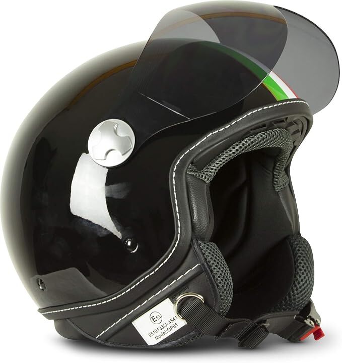 ARMOR HELMETS AV-84 İtaly Black Çenesiz Motosiklet Kaskı