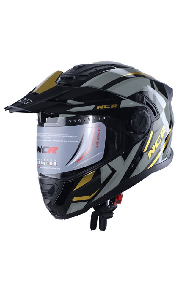 X-Cross Çene Açılır Kask (ECE-22.06) 68079297 165 Sarı Grafik - S
