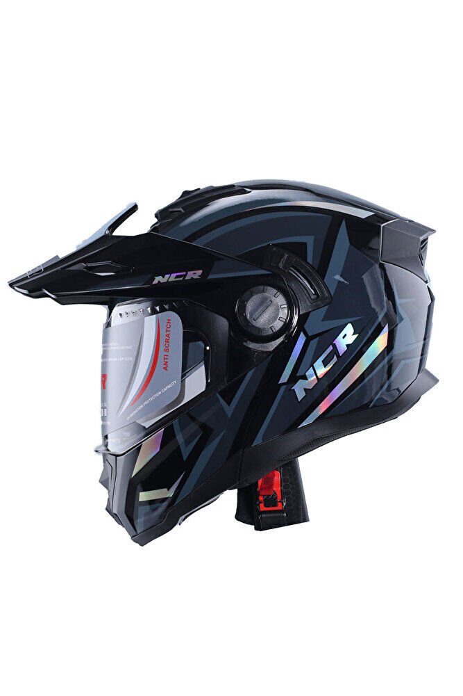 X-Cross Çene Açılır Kask (ECE-22.06) 68079297 165 Mavi Gri - 2XL