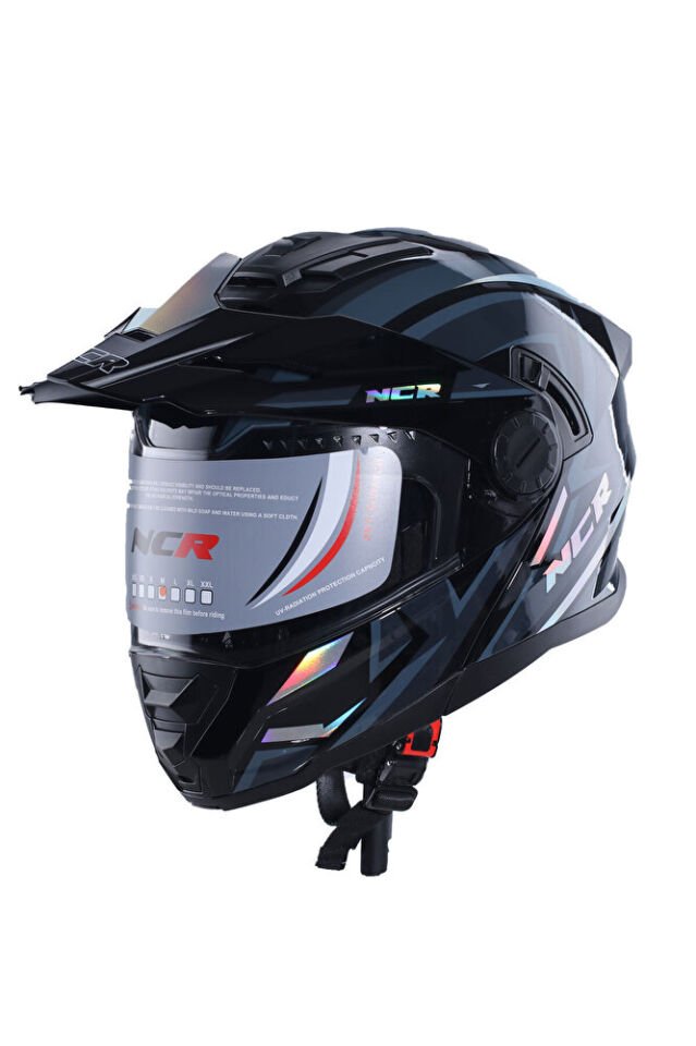 X-Cross Çene Açılır Kask (ECE-22.06) 68079297 165 Mavi Gri - XL