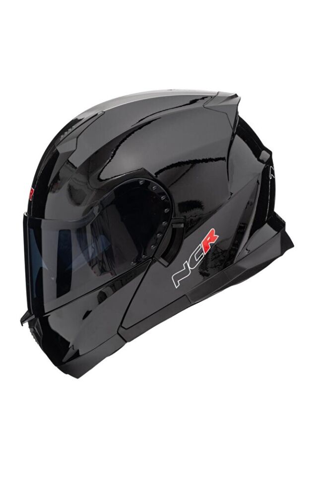 ICON Çene Açılır Kask Siyah Vizörlü Parlak Siyah Vizör - S