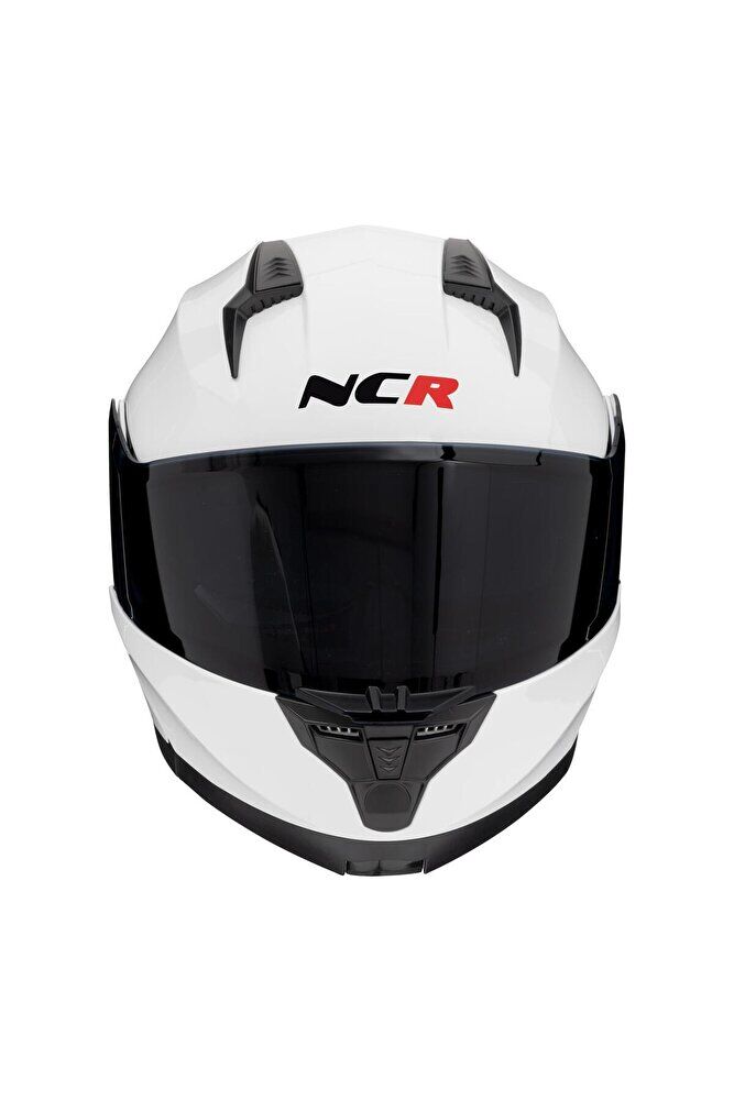 ICON Çene Açılır Kask Siyah Vizörlü Beyaz Siyah Vizör - 2XL
