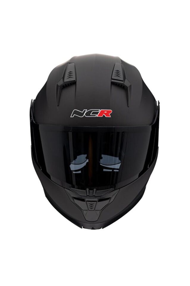 ICON Çene Açılır Kask Siyah Vizörlü Mat Siyah Vizör - L