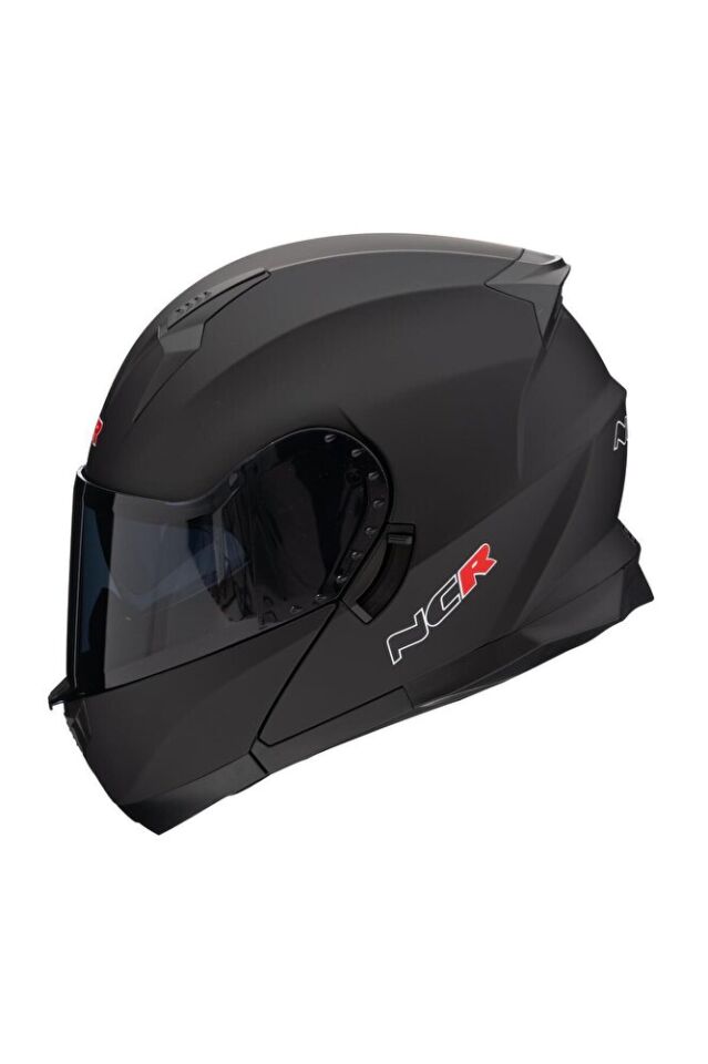ICON Çene Açılır Kask Siyah Vizörlü Mat Siyah Vizör - L
