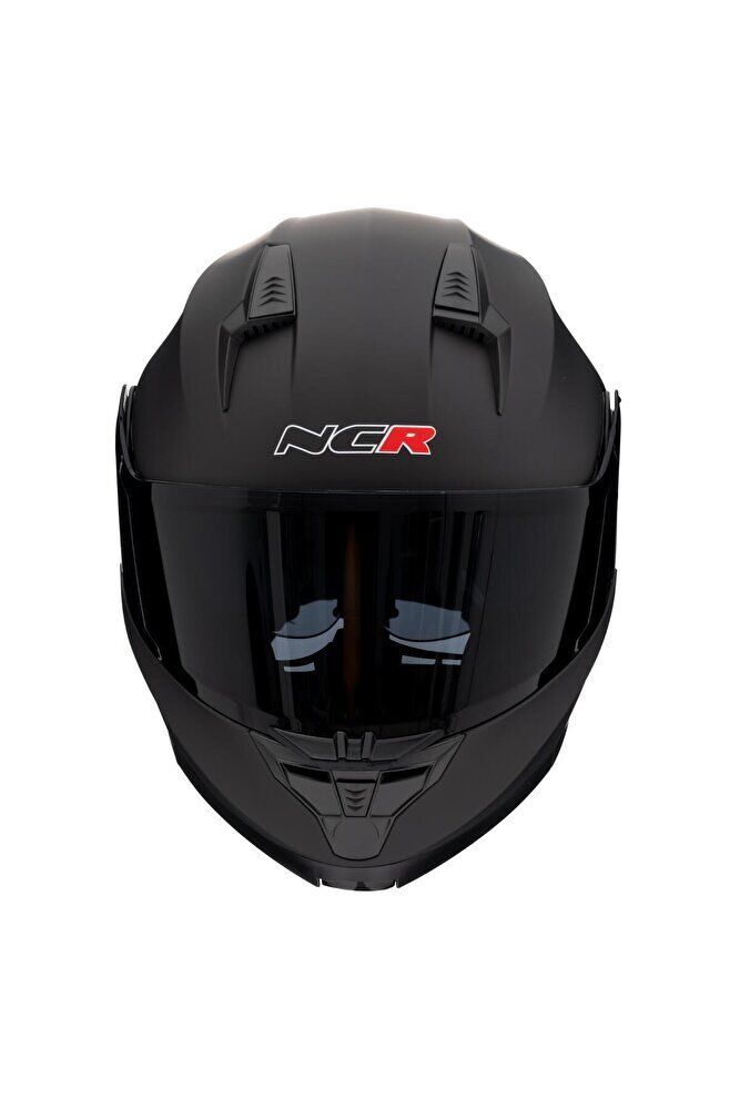 ICON Çene Açılır Kask Siyah Vizörlü Mat Siyah Vizör - XL