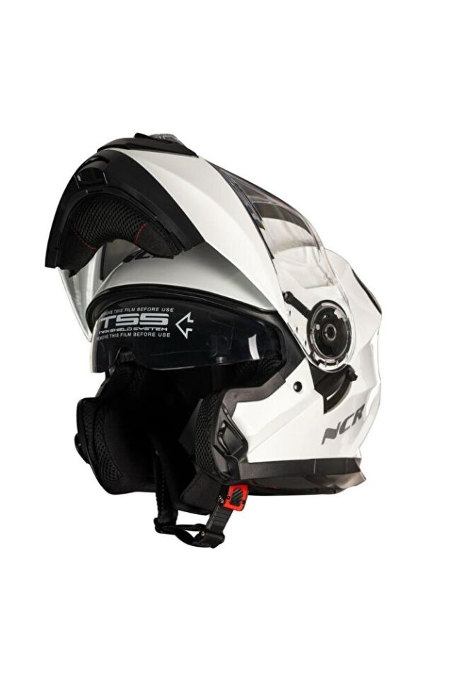 Stars Çene Açılır Beyaz Kask(ECE BELGELİ)