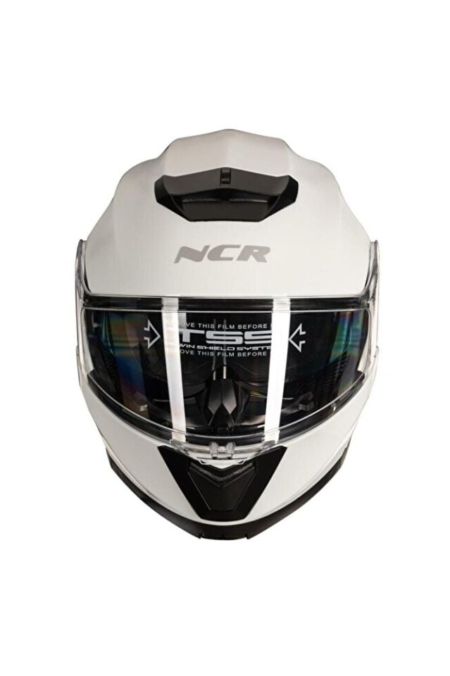 Stars Çene Açılır Beyaz Kask(ECE BELGELİ)