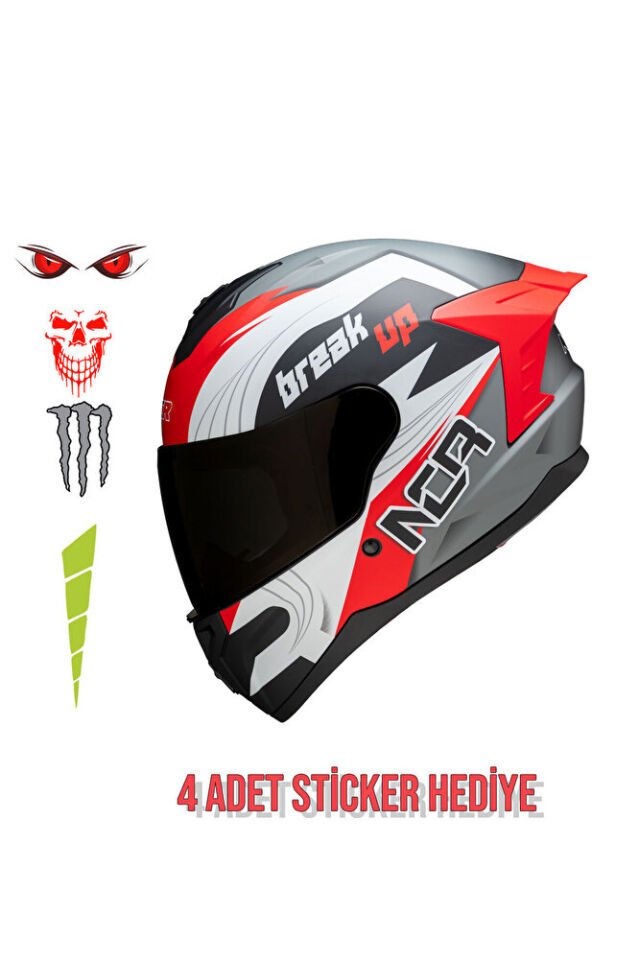 Rapid Siyah Camlı Kapalı Kask (Ece Belgeli)