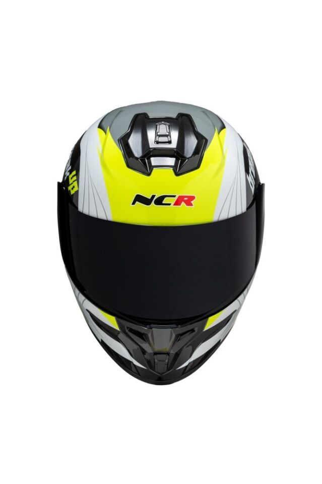 Rapid Siyah Camlı Kapalı Kask (Ece Belgeli) Sarı Siyah Vizör - XL