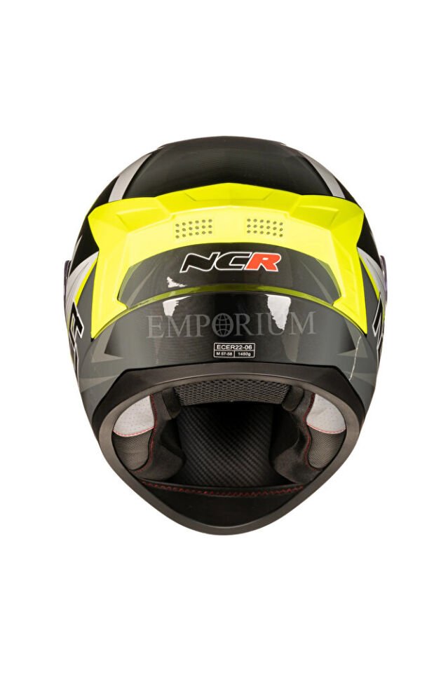 Rapid Siyah Camlı Kapalı Kask (Ece Belgeli) Sarı Siyah Vizör - XL