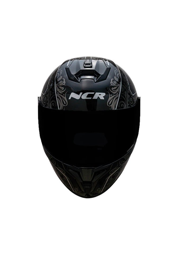 Rapid Siyah Camlı Kapalı Kask (Ece Belgeli) SV Parlak Desenli - XL